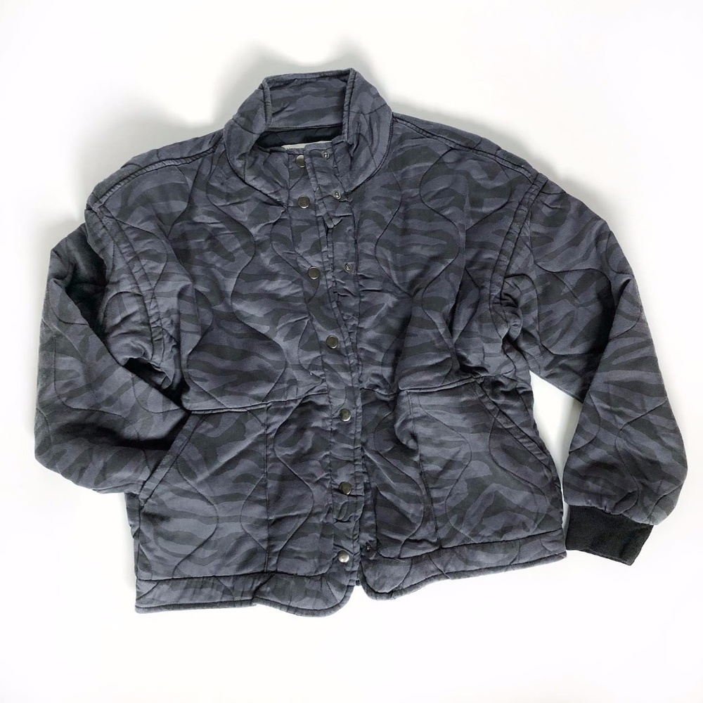 Vintage Havana Zebra Print Quilted Jacket